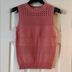LOFT Pink Sleeveless Knit Top